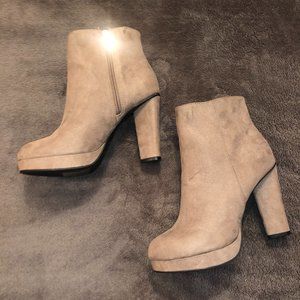 Bamboo Suede Ankle Booties